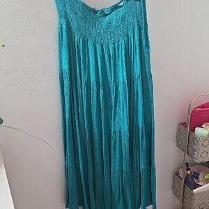 Rhea Costa Turquoise Maxi Skirt
